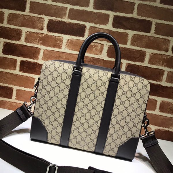 G*u*i gg beige briefcase
