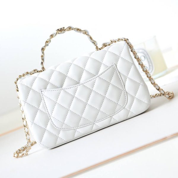 Ch*el mini flap with top handle
